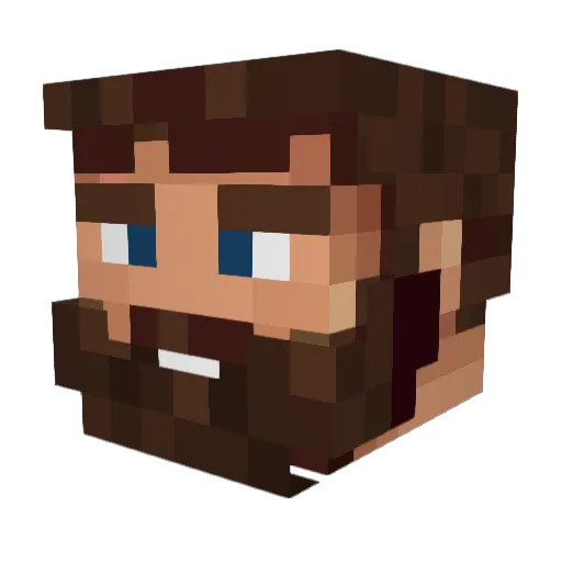 Chuebel Minecraft avatar head, 3D render