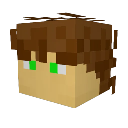 Chuerero Minecraft avatar head, 3D render