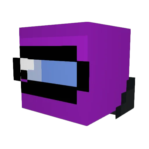 Chuffalufagis Minecraft avatar head, 3D render