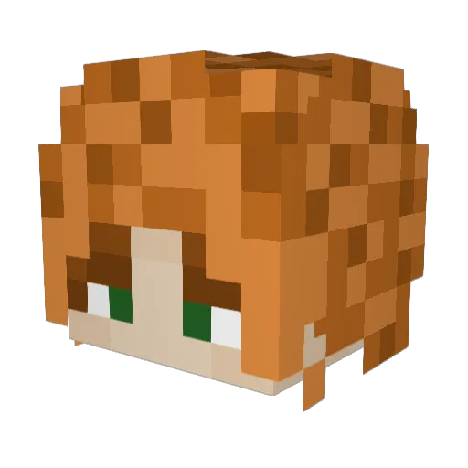 Chuffbag Minecraft avatar head, 3D render