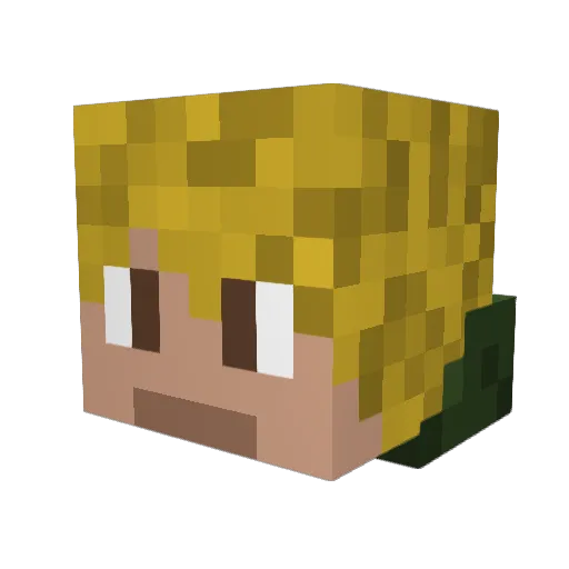 Chuftie Minecraft avatar head, 3D render