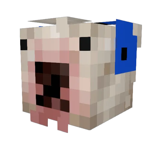 ChugyJ Minecraft avatar head, 3D render