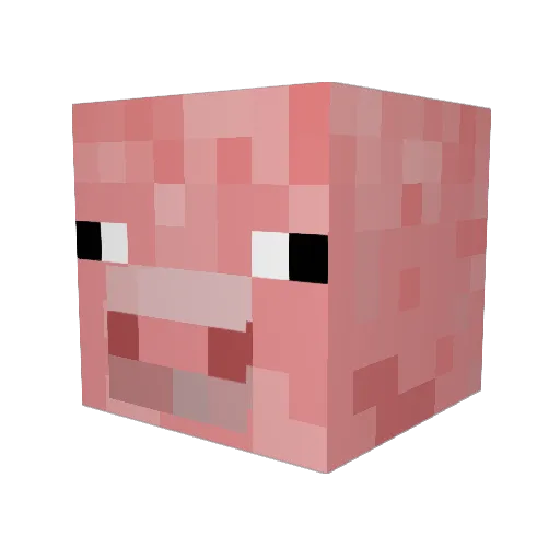 Chuisdumb Minecraft avatar head, 3D render