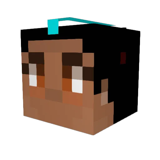Chukko Minecraft avatar head, 3D render
