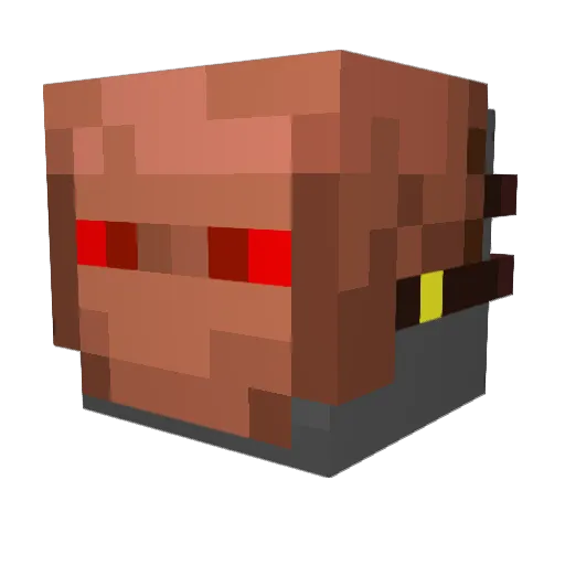 Chuknugit Minecraft avatar head, 3D render