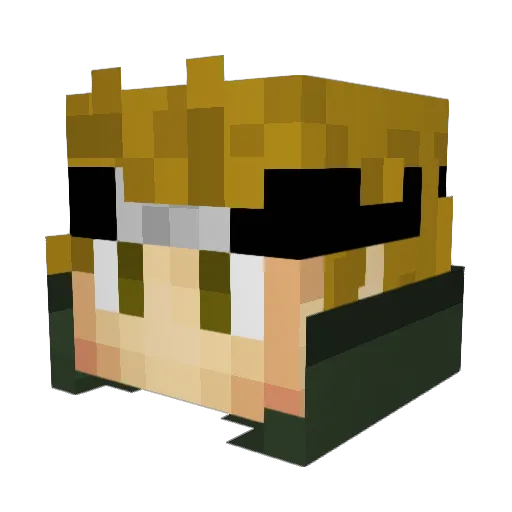 Chule110 Minecraft avatar head, 3D render