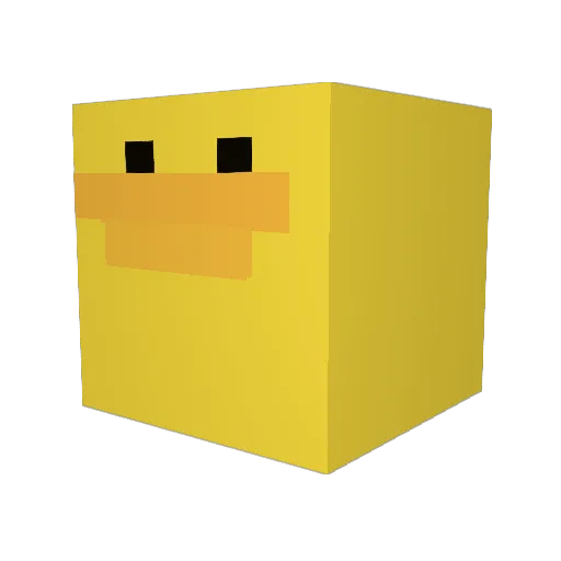 Chuletoon Minecraft avatar head, 3D render