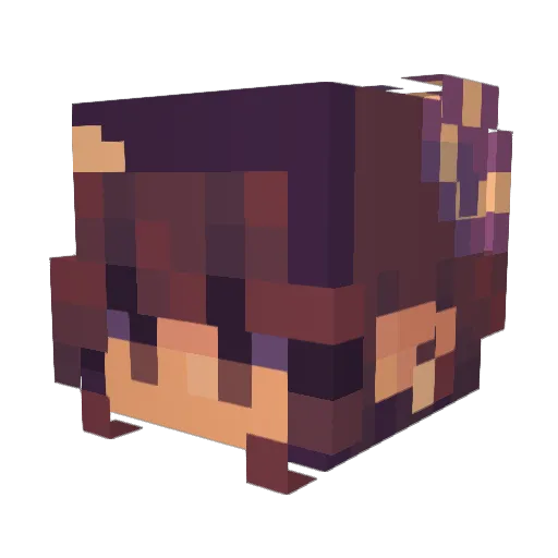 Chulita98 Minecraft avatar head, 3D render