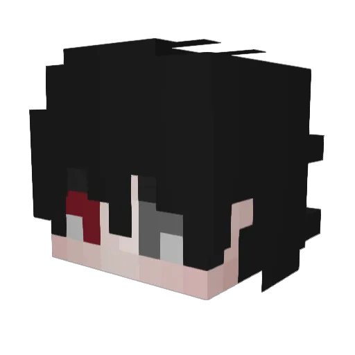 Chuliu_dada Minecraft avatar head, 3D render