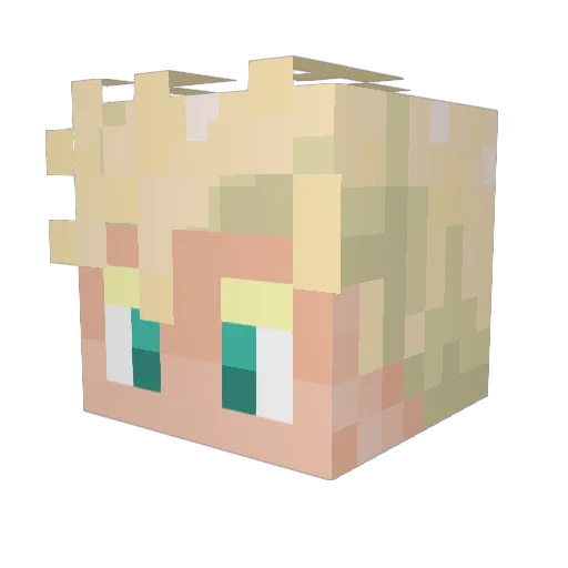 Chuluke Minecraft avatar head, 3D render