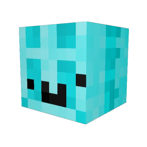 Chumbawb Minecraft avatar head, 3D render