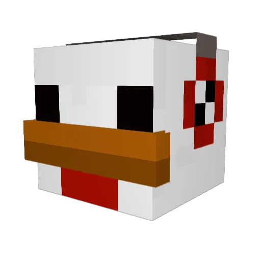 Chumbie Minecraft avatar head, 3D render