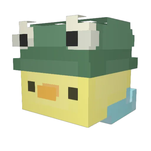 Chumcky Minecraft avatar head, 3D render