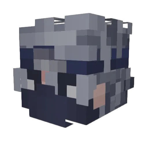 Chumilk Minecraft avatar head, 3D render