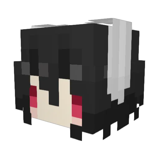 Chumimme Minecraft avatar head, 3D render