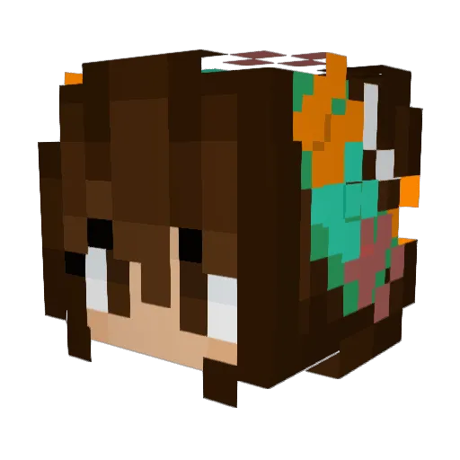 Chump801 Minecraft avatar head, 3D render
