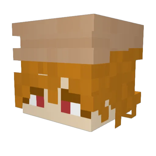 Chumpapupu Minecraft avatar head, 3D render