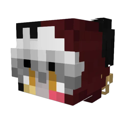 Chumusski Minecraft avatar head, 3D render