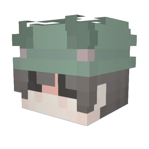 Chun0429 Minecraft avatar head, 3D render