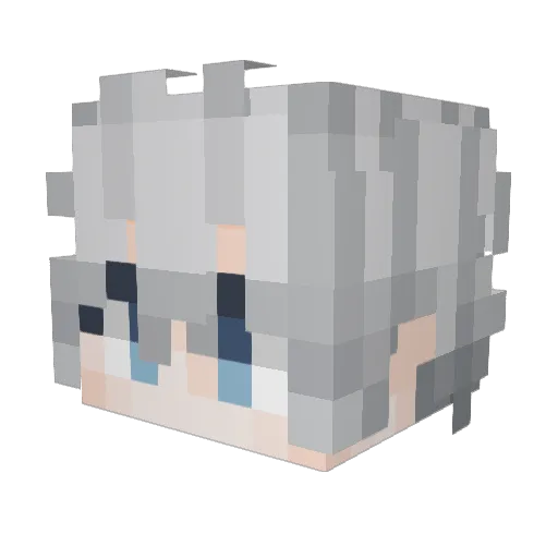 Chun_Qiu Minecraft avatar head, 3D render