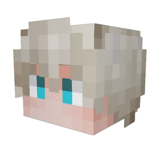 Chun_Shen Minecraft avatar head, 3D render