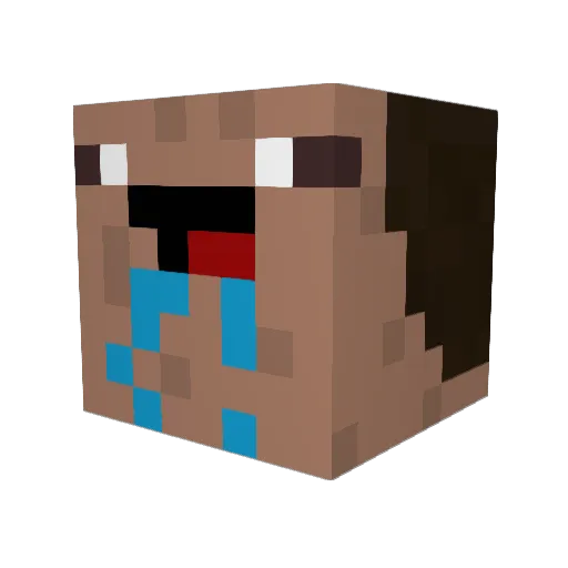 Chunbaenius Minecraft avatar head, 3D render