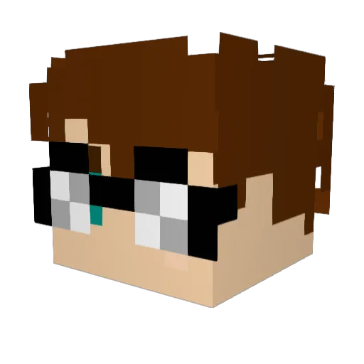 Chunderbluffin Minecraft avatar head, 3D render