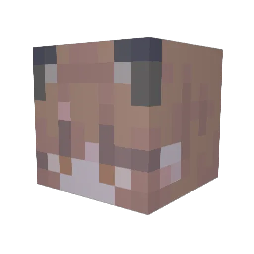 Chundo333 Minecraft avatar head, 3D render