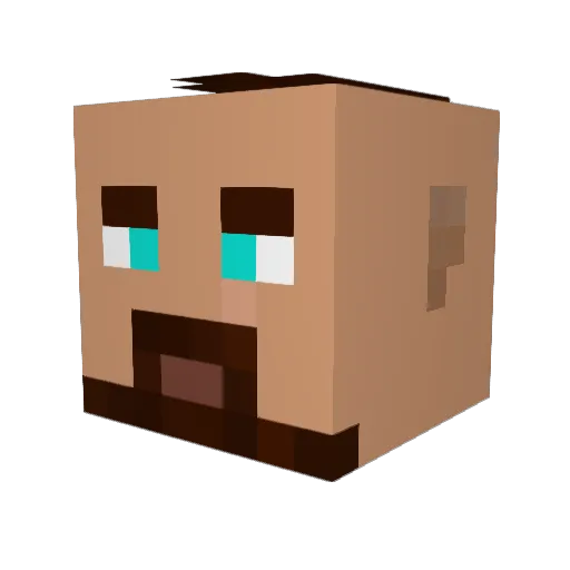 ChungMane Minecraft avatar head, 3D render