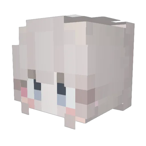 Chung_47 Minecraft avatar head, 3D render