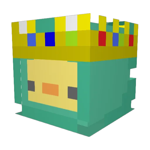 Chunggus Minecraft avatar head, 3D render
