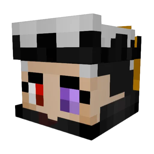 Chunguinpapelin Minecraft avatar head, 3D render