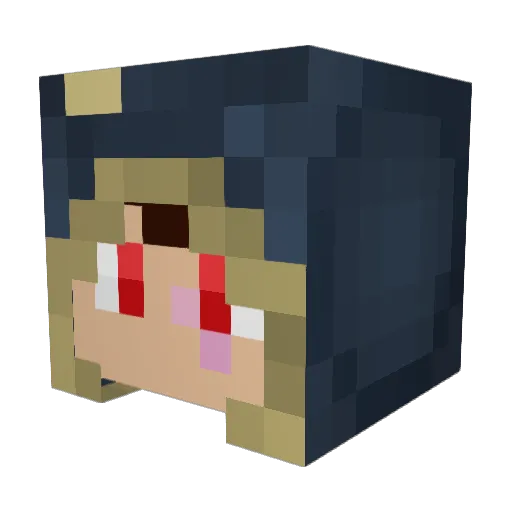 ChungusASMR Minecraft avatar head, 3D render