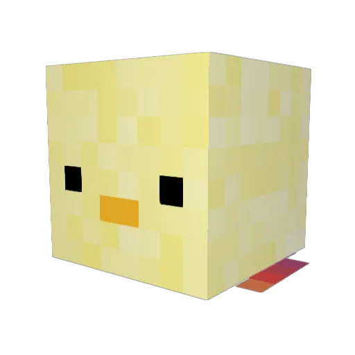 ChungusBeef Minecraft avatar head, 3D render