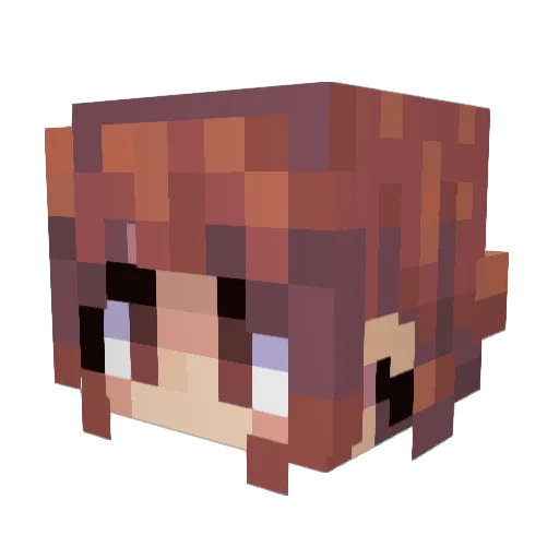ChungusPOV Minecraft avatar head, 3D render
