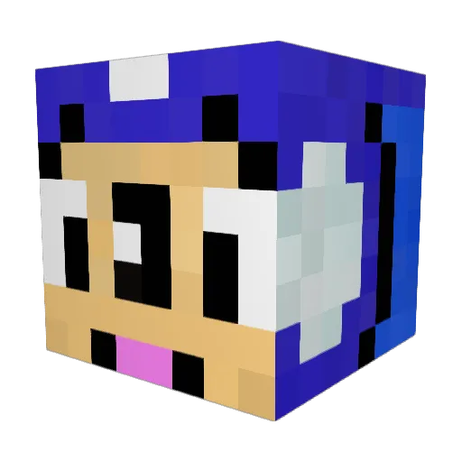 Chunidora Minecraft avatar head, 3D render