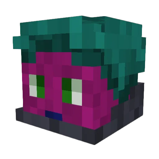 ChunkBorder Minecraft avatar head, 3D render