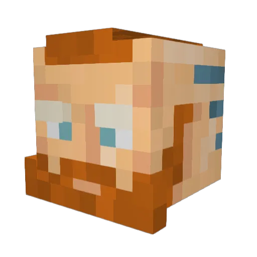 ChunkInURface Minecraft avatar head, 3D render