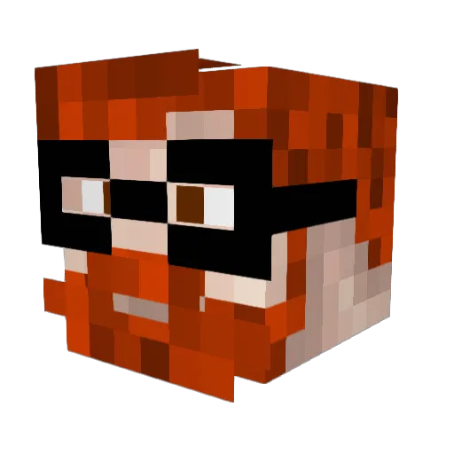 ChunkYiik Minecraft avatar head, 3D render