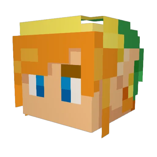 Chunkmcgee Minecraft avatar head, 3D render