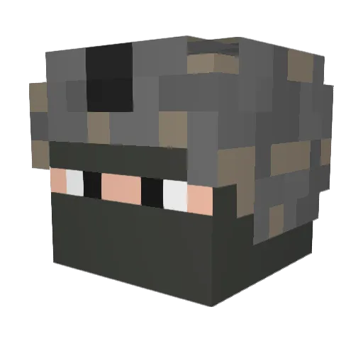 Chunknorris0 Minecraft avatar head, 3D render