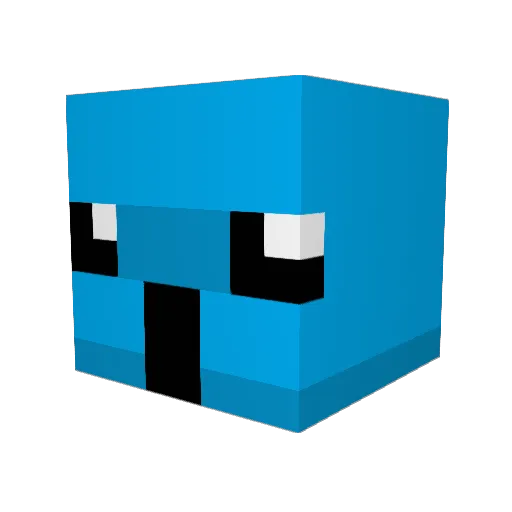 Chunkszilla Minecraft avatar head, 3D render