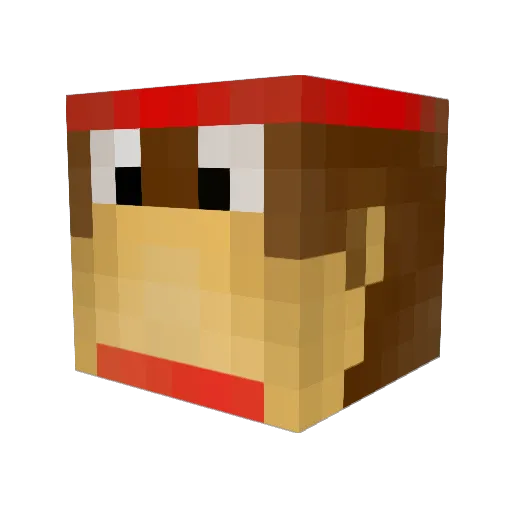 Chunky77 Minecraft avatar head, 3D render