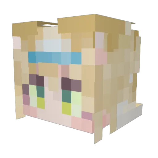 Chunkyjump Minecraft avatar head, 3D render