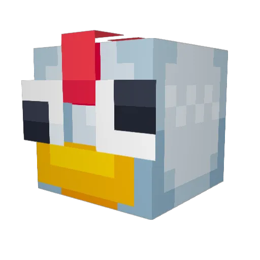Chunkymeeat Minecraft avatar head, 3D render