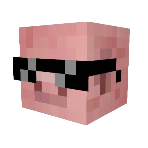 Chunpisco Minecraft avatar head, 3D render