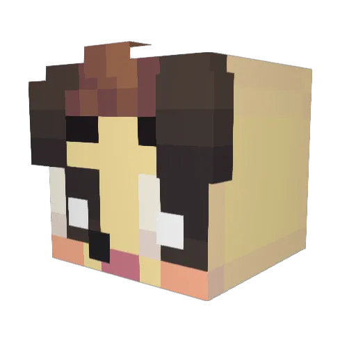 Chunsik0726 Minecraft avatar head, 3D render