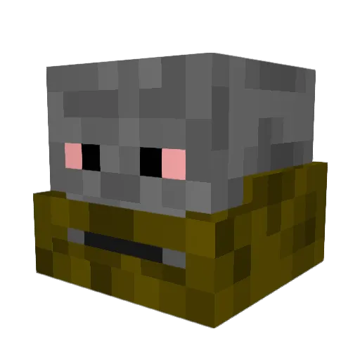 Chunt_is Minecraft avatar head, 3D render
