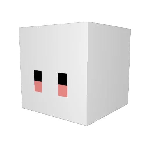 ChupaChups Minecraft avatar head, 3D render
