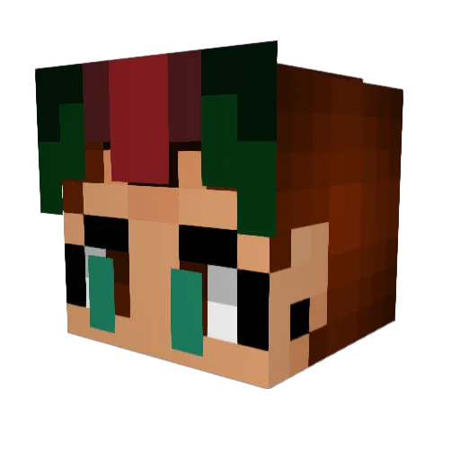 Chupacabra Minecraft avatar head, 3D render